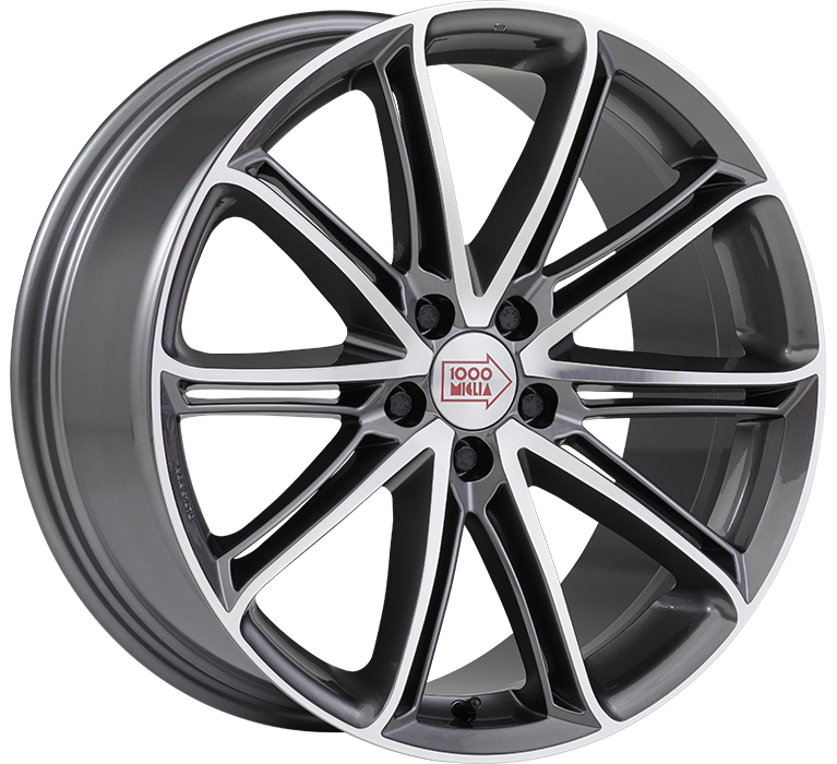 MILLE MIGLIA ROMA 10X22 5X120 ET40 Ø74.1MM ANTHRAZIT FRONTPOLIERT