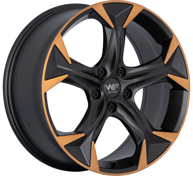 WP WHEELS 541 8X18 5X112 ET45 Ø57.1MM MATT-SCHWARZ GOLD-POLIERT