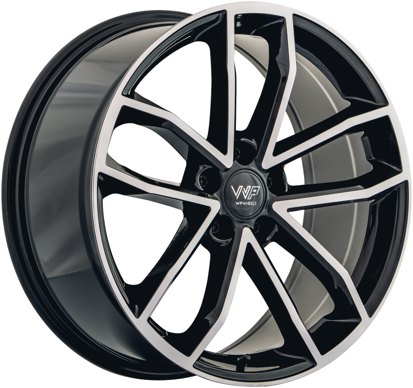WP WHEELS 698 8.5X19 5X112 ET38 Ø66.45MM GLANZ-SCHWARZ FRONTPOLIERT