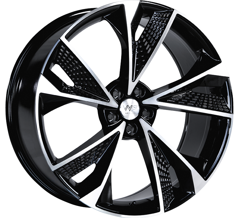 WP WHEELS 810 9X21 5X112 ET35 Ø66.45MM GLANZ-SCHWARZ FRONTPOLIERT