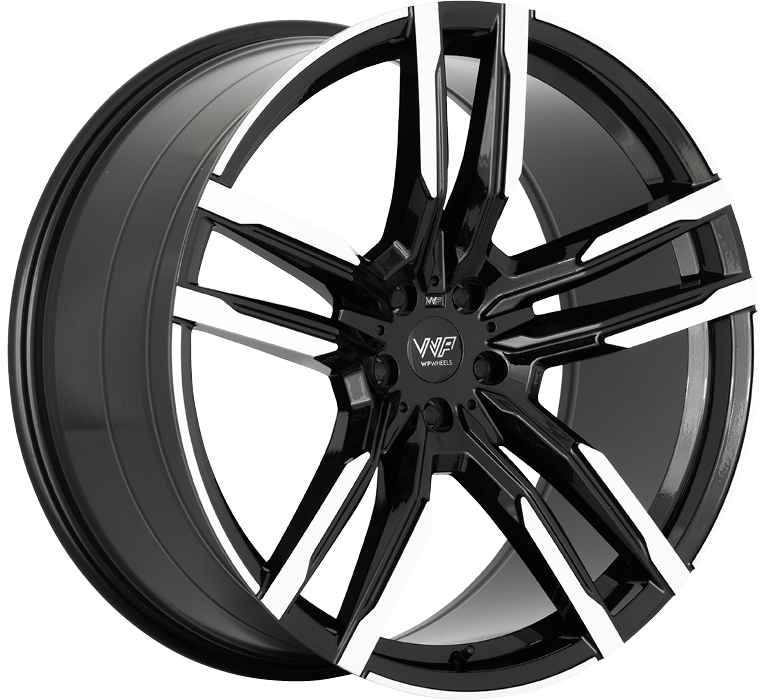 WP WHEELS 869 9.5X22 5X112 ET30 Ø66.6MM GLANZ-SCHWARZ FRONTPOLIERT