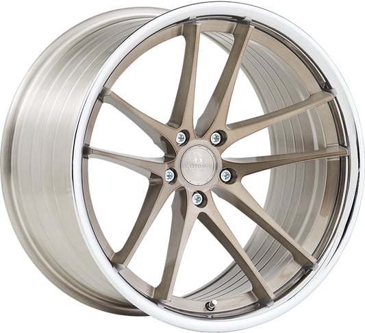 AVERSUS PATRIOT 10.5X20 5X112 ET27 73.1 BRONZE GEBÜRSTET, INOX-LIPPE, FACE 2