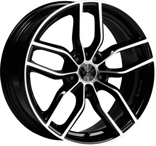 WP WHEELS 039 8X18 5X112 ET40 Ø66.45MM GLANZ-SCHWARZ FRONTPOLIERT