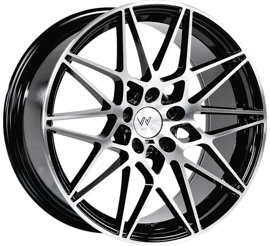 WP WHEELS 453 8.5X19 5X120 ET35 Ø72.6MM GLANZ-SCHWARZ FRONTPOLIERT