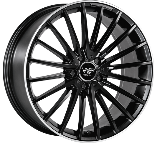 WP WHEELS 457 8X18 5X112 ET45 Ø66.6MM MATT-SCHWARZ RANDPOLIERT