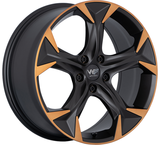 WP WHEELS 541 8X18 5X112 ET45 Ø57.1MM MATT-SCHWARZ GOLD-POLIERT