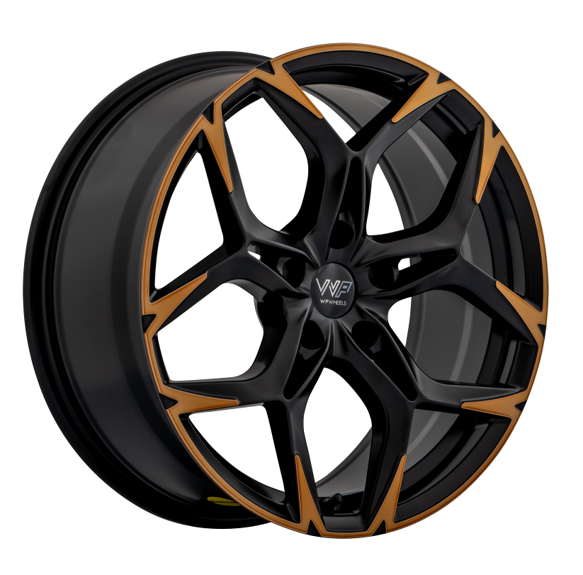 WP WHEELS 544 8.5X19 5X112 ET38 Ø57.1MM MATT-SCHWARZ BRONZE-RANDPOLIERT