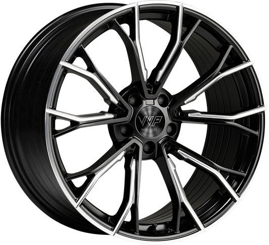 WP WHEELS 669 9X19 5X112 ET44 Ø66.6MM MATT-SCHWARZ SPEICHEN GEFRÄST