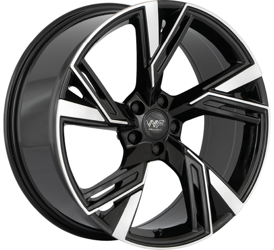 WP WHEELS 688 8.5X19 5X112 ET25 Ø66.45MM GLANZ-SCHWARZ FRONTPOLIERT