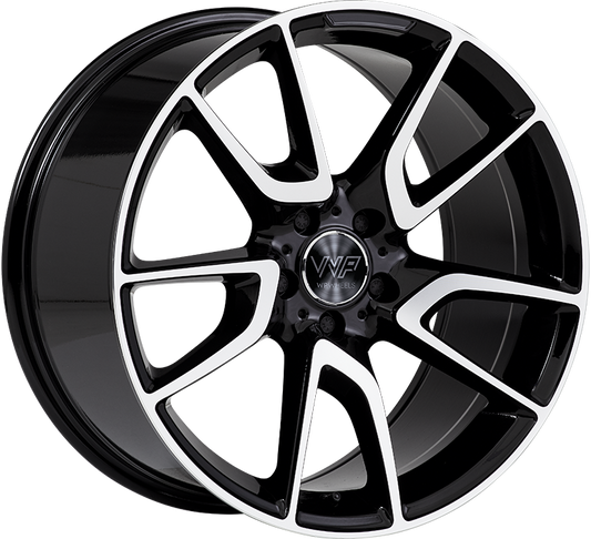 WP WHEELS 733 8.5X20 5X112 ET35 Ø66.6MM GLANZ-SCHWARZ FRONTPOLIERT