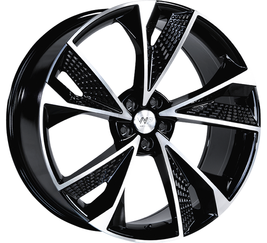 WP WHEELS 810 9X21 5X112 ET35 Ø66.45MM GLANZ-SCHWARZ FRONTPOLIERT