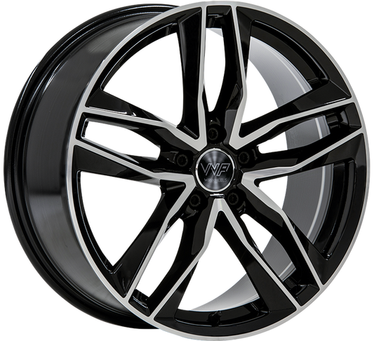 WP WHEELS 946 (Y755) 9.5X21 5X112 ET42 Ø66.45MM GLANZ-SCHWARZ FRONTPOLIERT