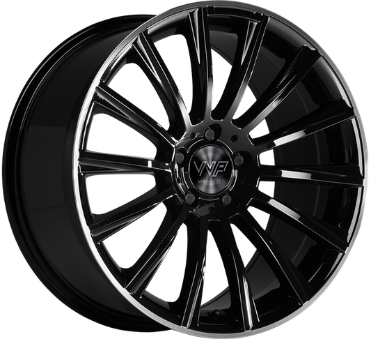 WP WHEELS 990 8.5X19 5X112 ET43 Ø66.6MM GLANZ-SCHWARZ RANDPOLIERT